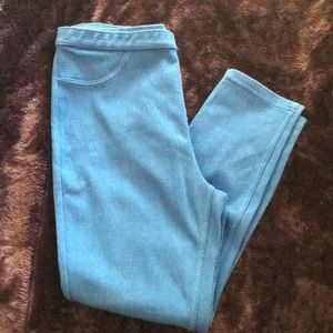 Faux denim Capri jegging